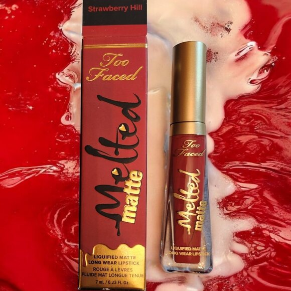 Too Faced Melted Matte Liquid Lipstick in Strawberry Hill NIB - Picture 1 of 1